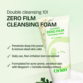 Orien in-bathroom setting showing use during double-cleansing routine