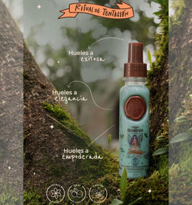 Origen Botánico product beside botanical ingredients highlighting natural formulation benefit