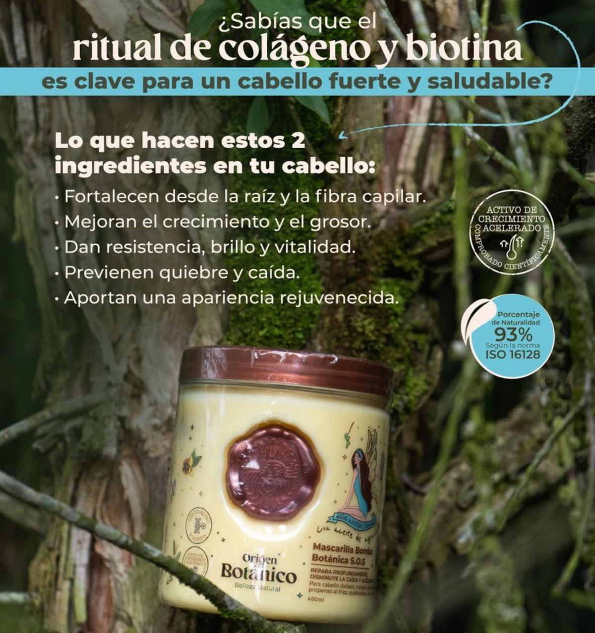 Origen Botánico creamy mask texture close-up highlighting rich hydration