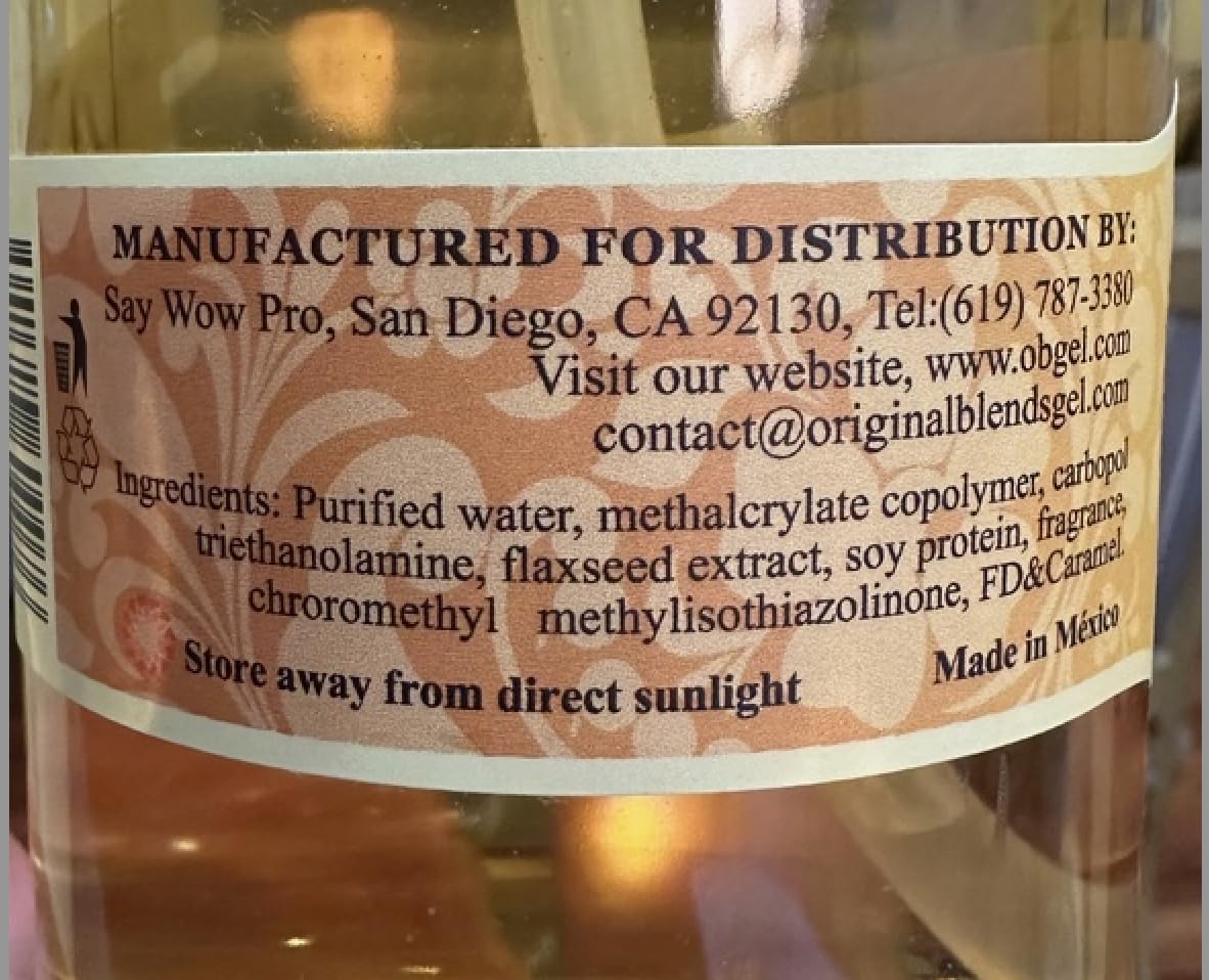 Original Blends label close-up listing clean ingredients for informed buyers