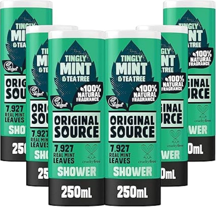 ORIGINAL SOURCE front packaging showing six 250ml bottles and branding fresh value