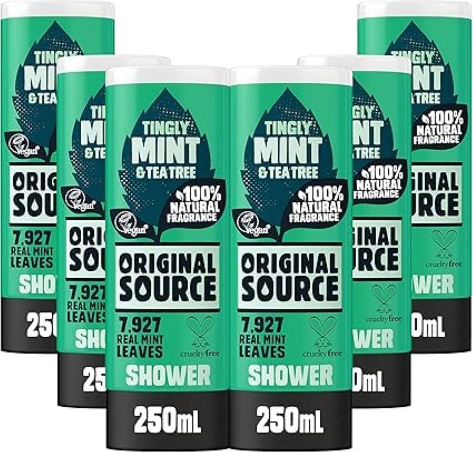 ORIGINAL SOURCE front packaging showing six 250ml bottles and branding fresh value