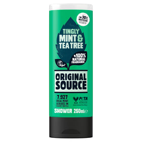 ORIGINAL SOURCE bottle dispensing gel into hand for easy use and controlled amount