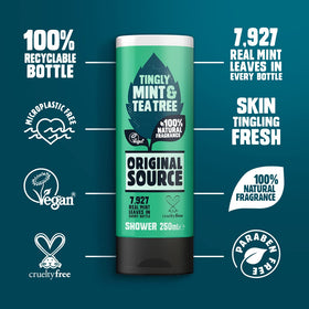 ORIGINAL SOURCE gel texture close-up foamy lather demonstrating gentle cleansing