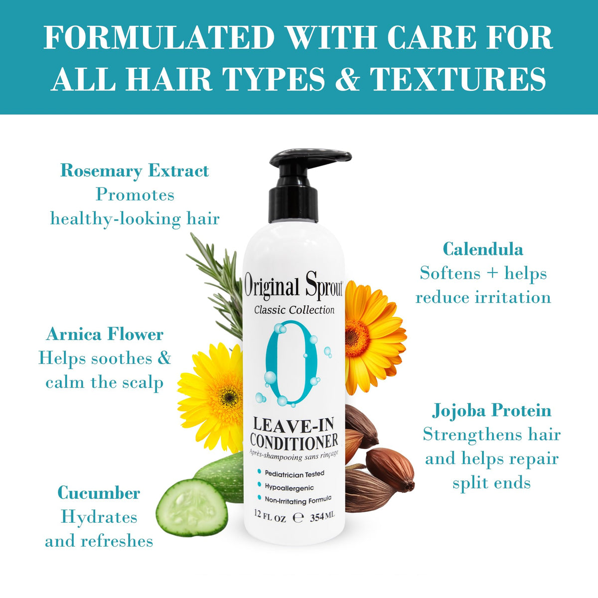Original Sprout being applied to damp hair to detangle and reduce frizz effectively