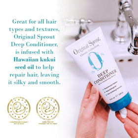 Original Sprout creamy conditioner texture demonstrating rich slip