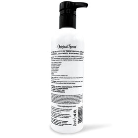 Original Sprout label close-up highlighting vegan and hypoallergenic claims