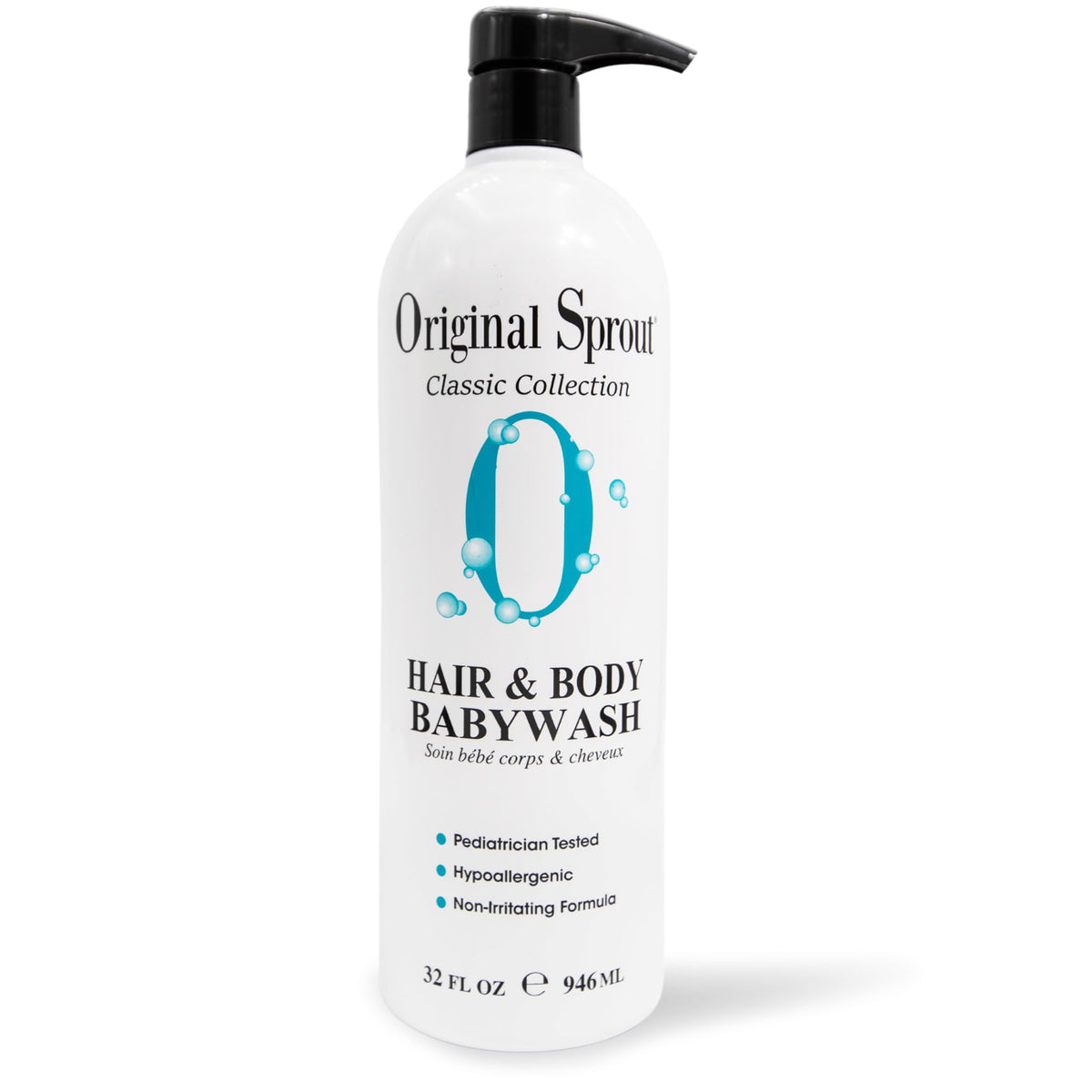 Original Sprout front 32 oz bottle showing label and size, ideal for families