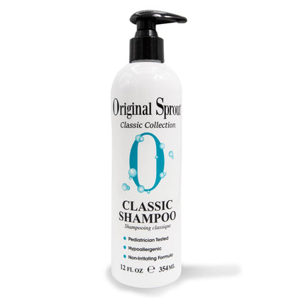 Original Sprout front bottle showing label and size benefit gentle cleansing