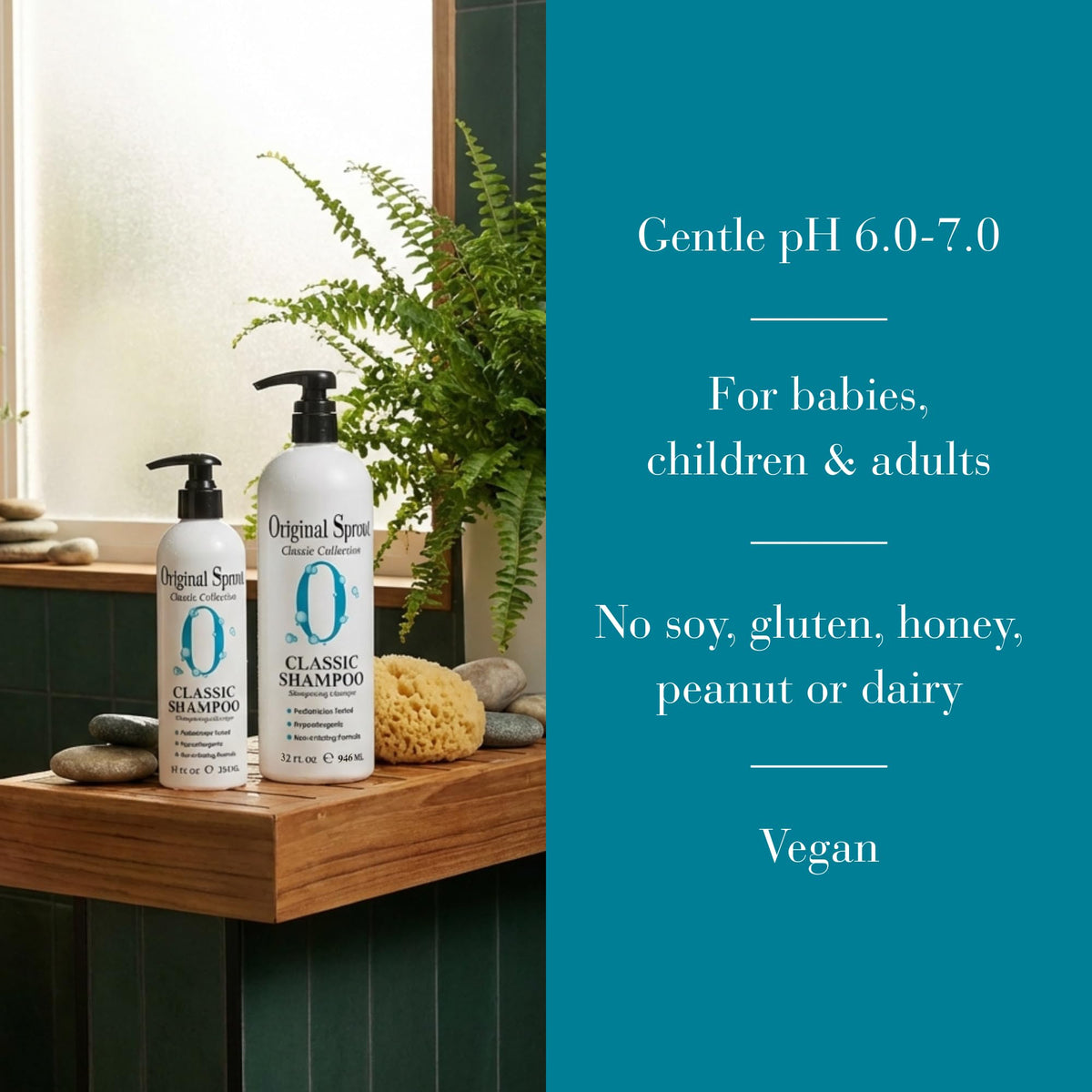 Original Sprout botanical ingredients flatlay showing plant extracts and nourishing benefit
