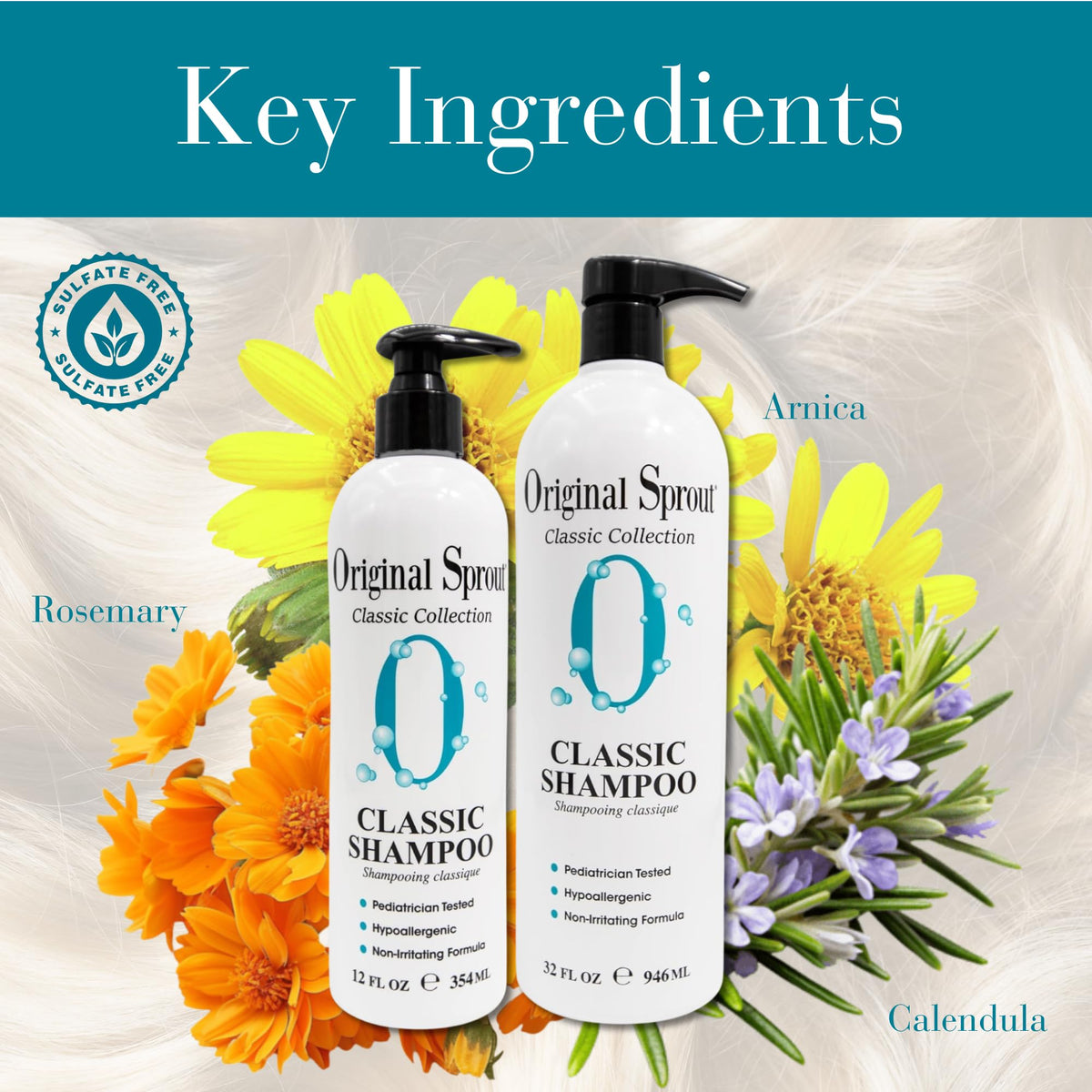 Original Sprout shampoo lather texture demonstrating gentle cleanse