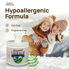 Original Udder Balm being applied to dry hands to restore softness and comfort