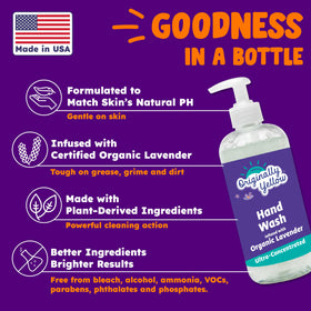 Originally Yellow bottle close-up texture illustrating smooth liquid consistency and mild clean