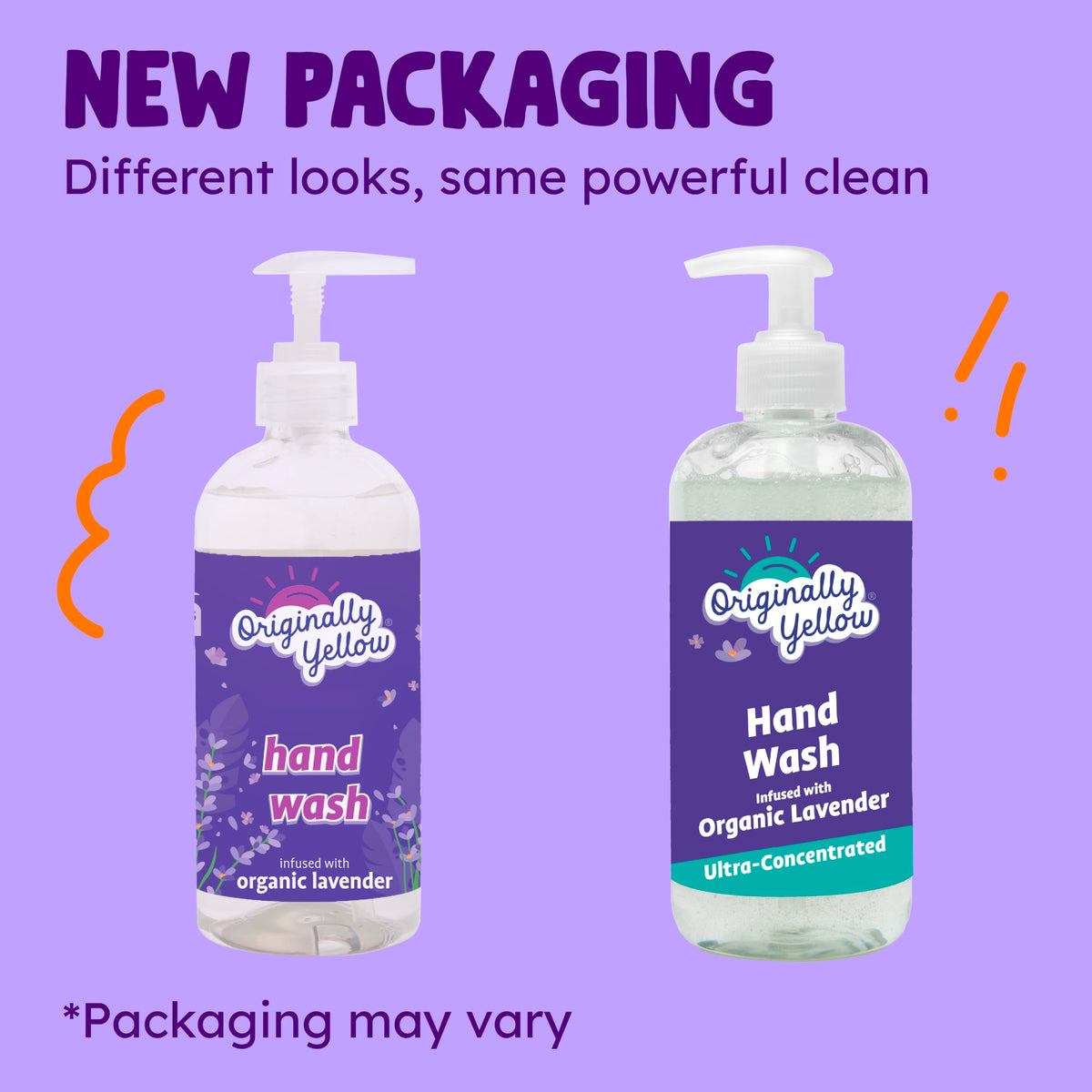 Originally Yellow three-bottle pack arrangement showing bulk supply and storage convenience benefit