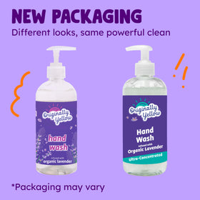 Originally Yellow three-bottle pack arrangement showing bulk supply and storage convenience benefit
