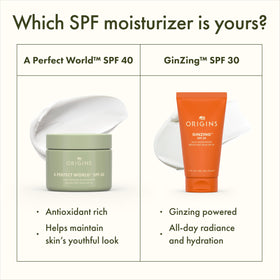 Origins product spread on skin close-up demonstrating smooth, non-greasy finish