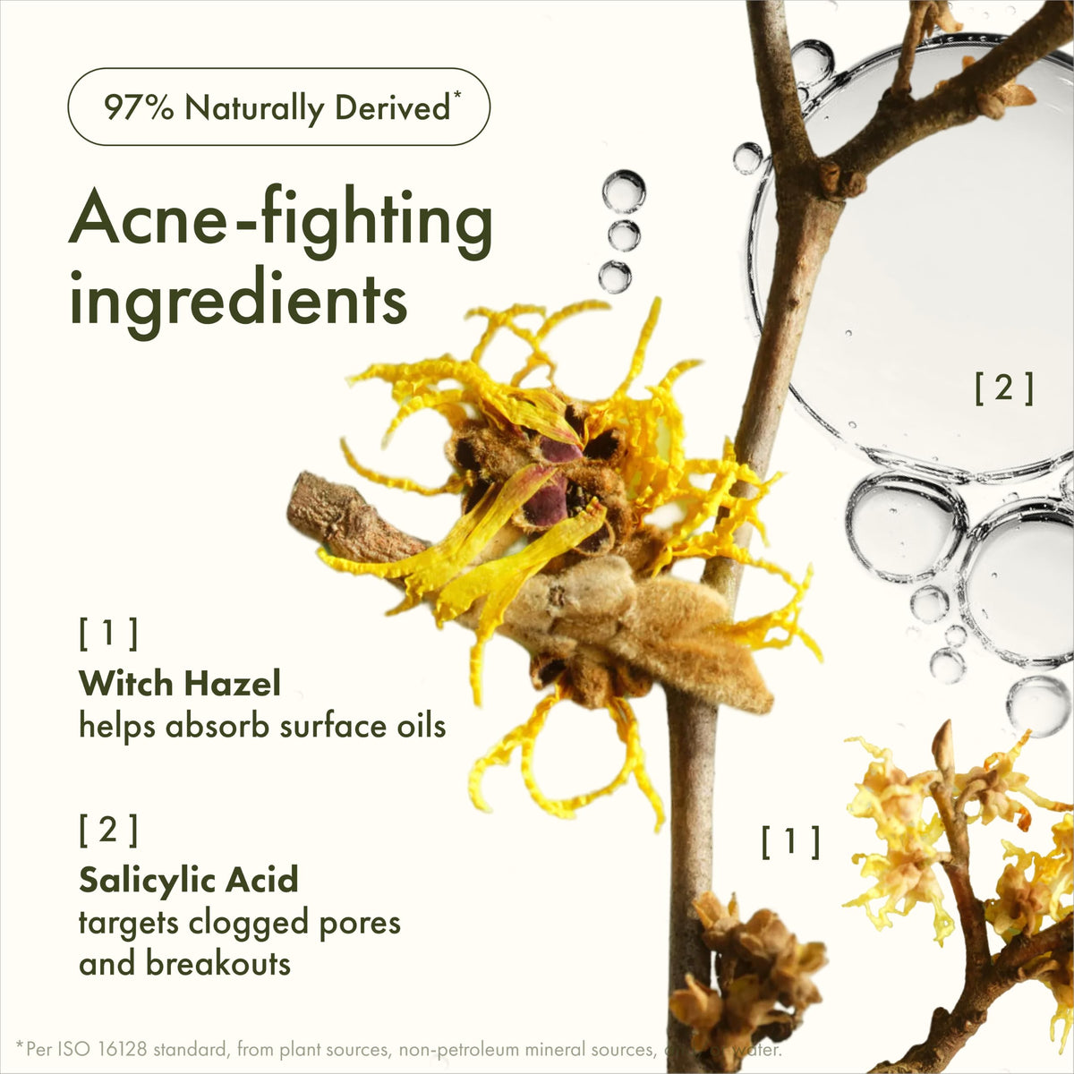 Origins spot treatment applied to cheek blemish reducing redness and visibility