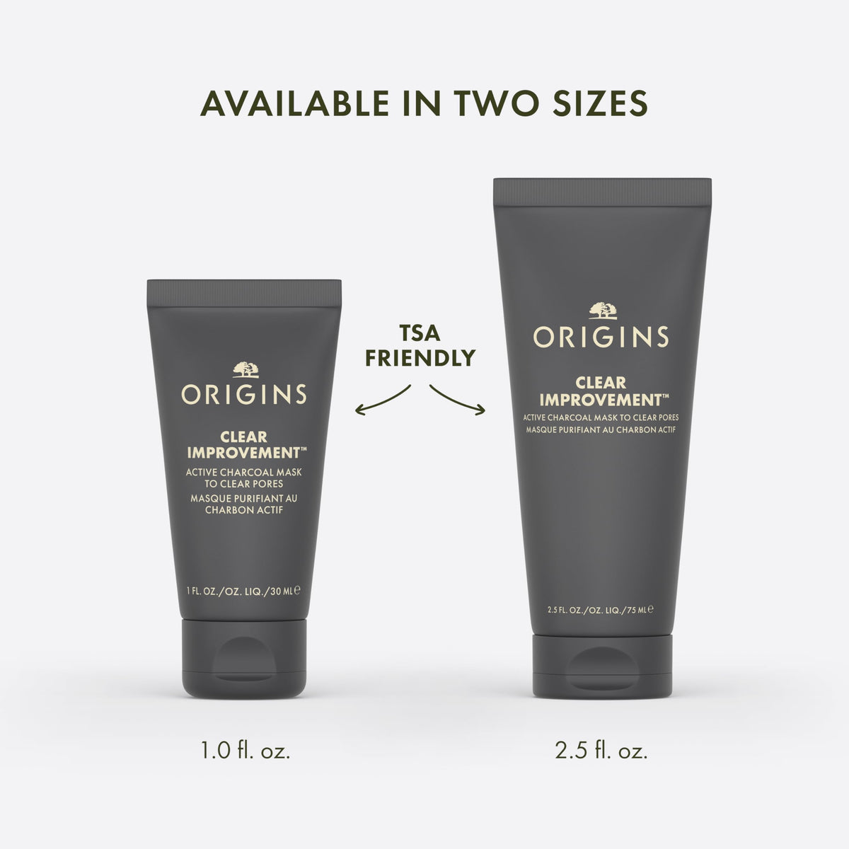 Origins bamboo charcoal bowl with powder illustrating deep-cleansing action