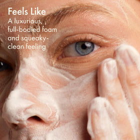 Origins cleanser staged on bathroom counter for lifestyle appeal and everyday routine boost