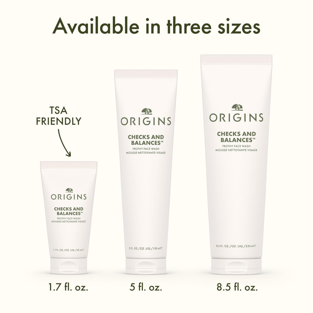 Close-up ingredient label on Origins highlighting natural-derived formula
