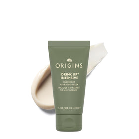 Origins jar front view showing compact travel-friendly packaging and hydration benefits