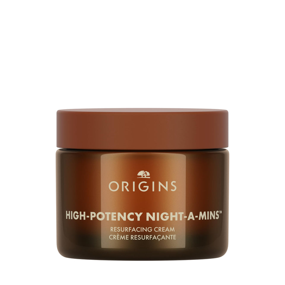 Origins jar front view showing packaging and product name for clear identification