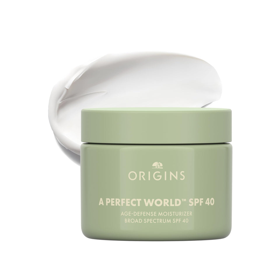 Origins front packaging showing SPF 40 and travel size for daily protection