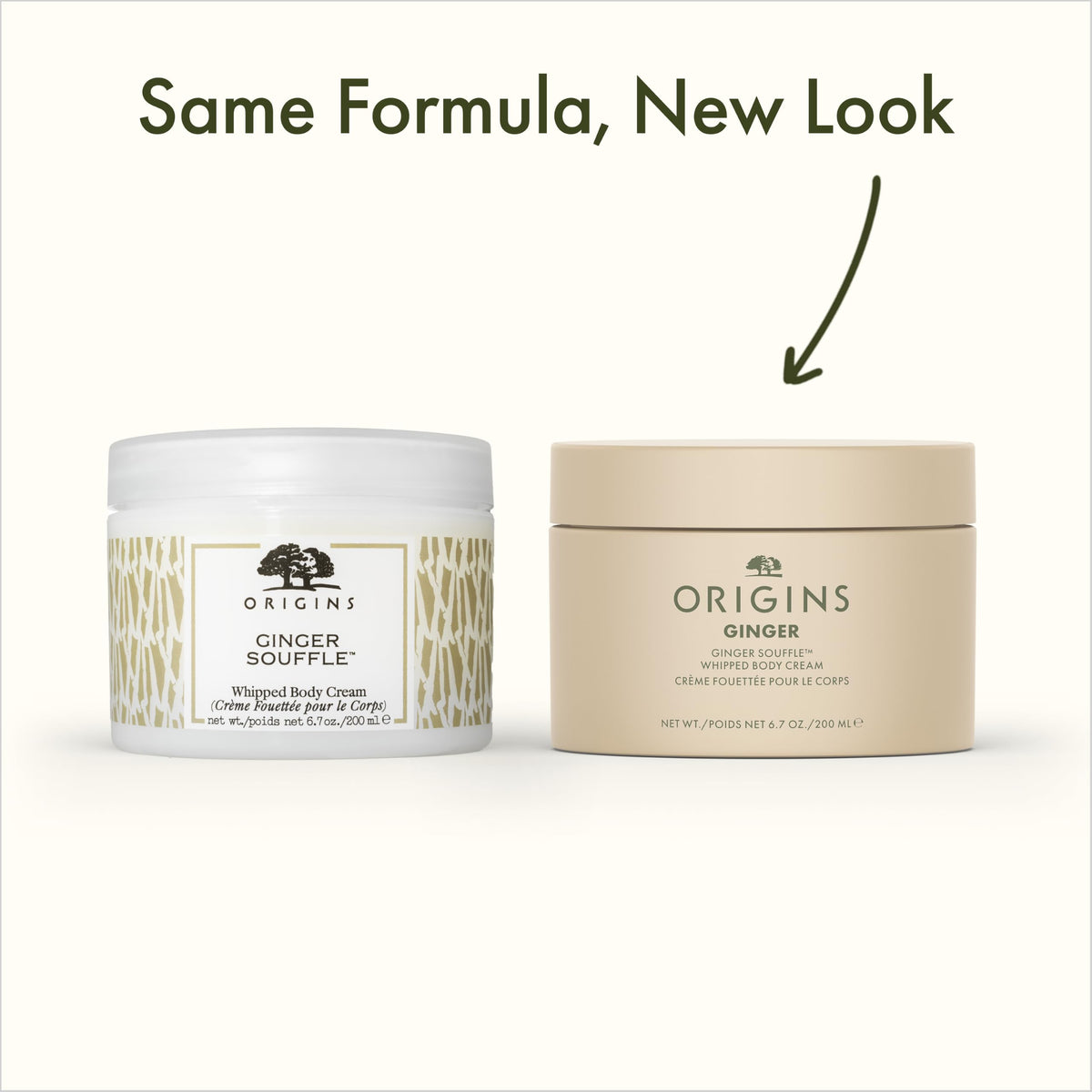 Origins open tub whipped cream texture highlighting smooth spreadability benefit