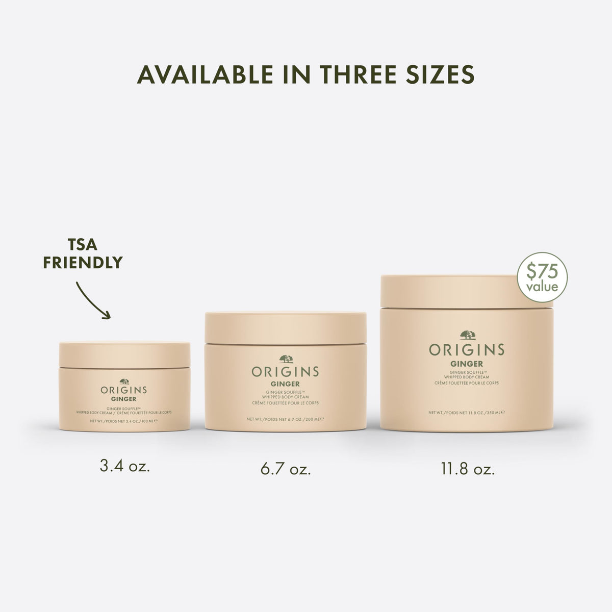 Origins recyclable jar detail emphasizing eco-conscious packaging benefit