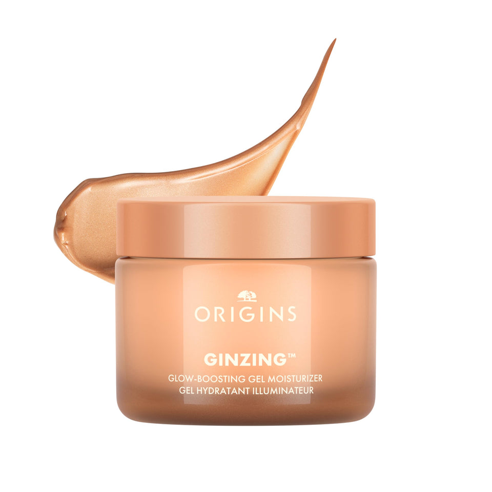 Origins GinZing front jar showing bronze glow and hydration benefit