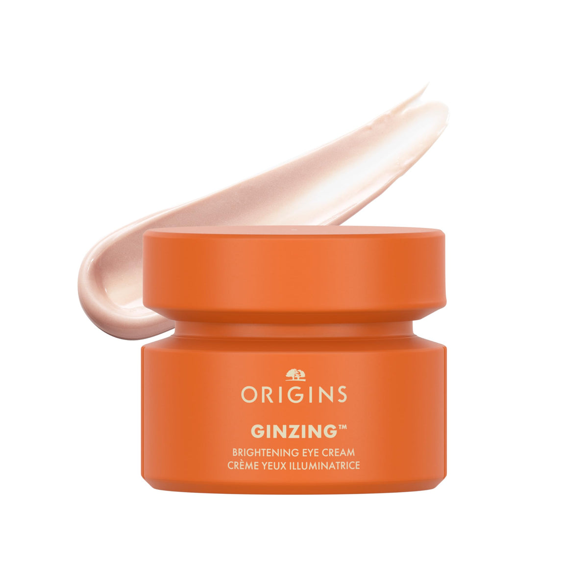 Origins GinZing cool front packaging showing tube and label, conveying brightening benefits