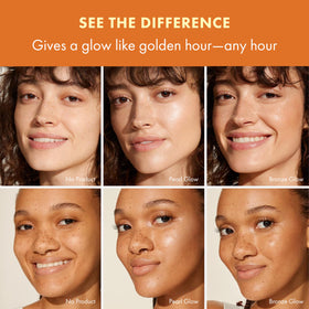Origins GinZing Pearl Glow and Bronze Glow jars side-by-side showing tone difference