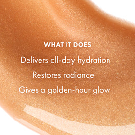 Origins GinZing gel spread on skin demonstrating fast absorption and glow