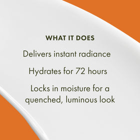 Origins GinZing cream on fingers demonstrating easy application and quick absorption