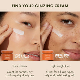 Origins GinZing label detail emphasizing ingredients list and vegan formulation