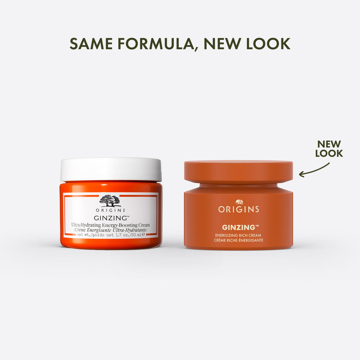 Origins GinZing rich cream texture swipe highlighting creamy hydration and glow