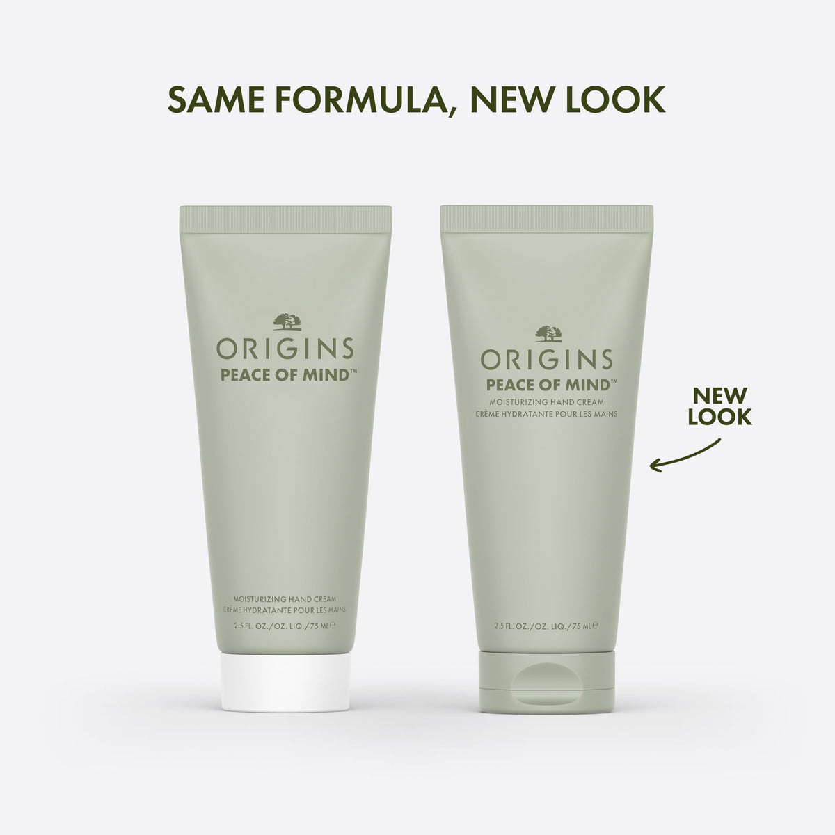 Origins hand cream open cap showing smooth texture for quick absorption
