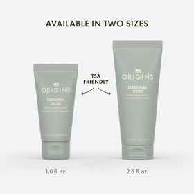Origins mask on bathroom shelf suggesting a clean, revitalized routine
