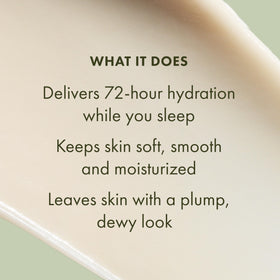 Origins applied on face demonstrating smooth coverage and overnight hydration