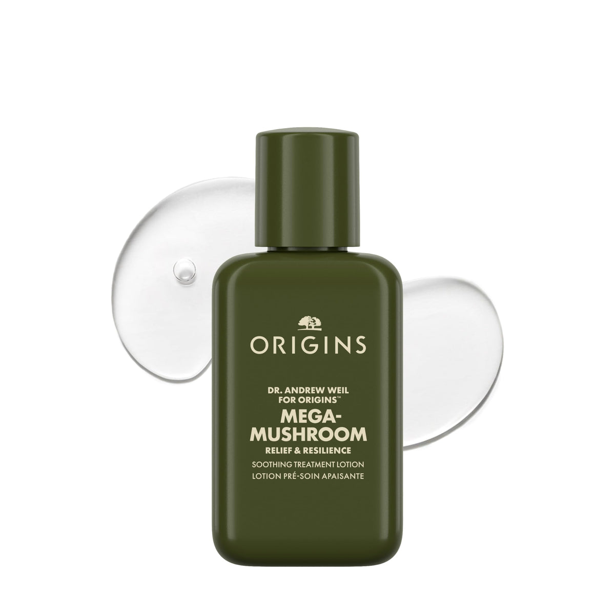 Origins front packaging showing travel-size bottle and calm skincare benefit