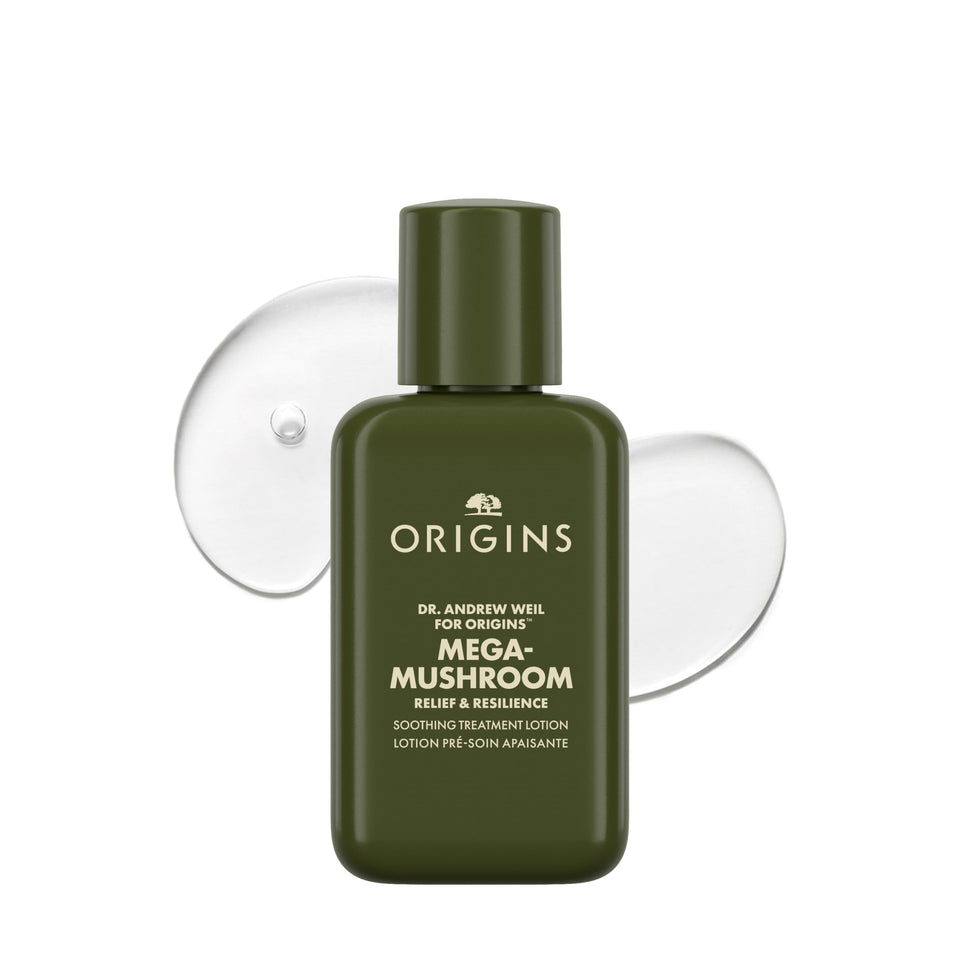 Origins front packaging showing travel-size bottle and calm skincare benefit