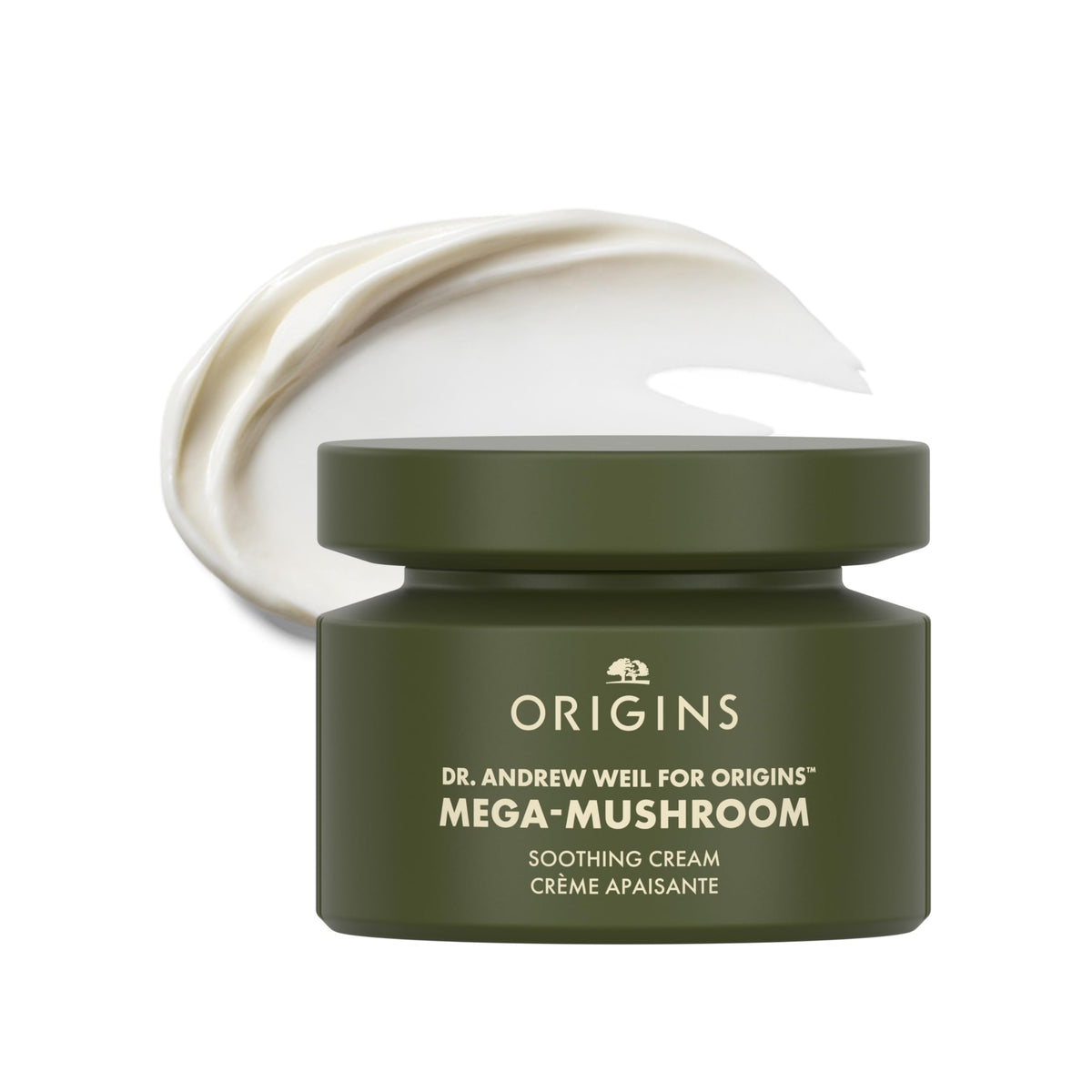 Origins jar front packaging showing label and size, calming moisturizer benefit