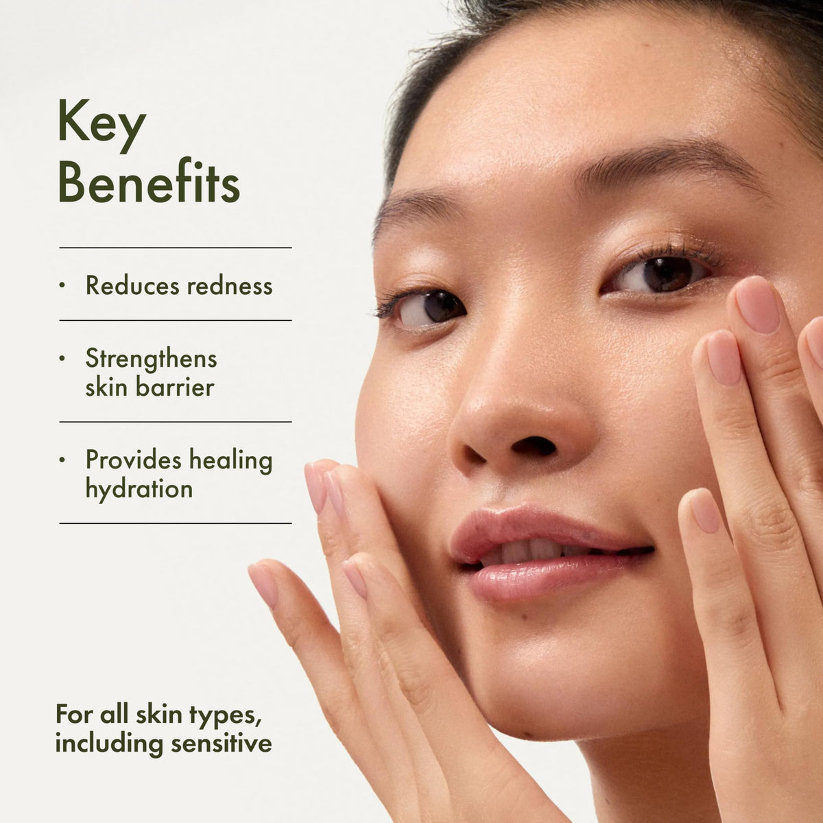 Origins ingredient label detail showing mushroom complex for soothing