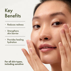 Origins ingredient label detail showing mushroom complex for soothing