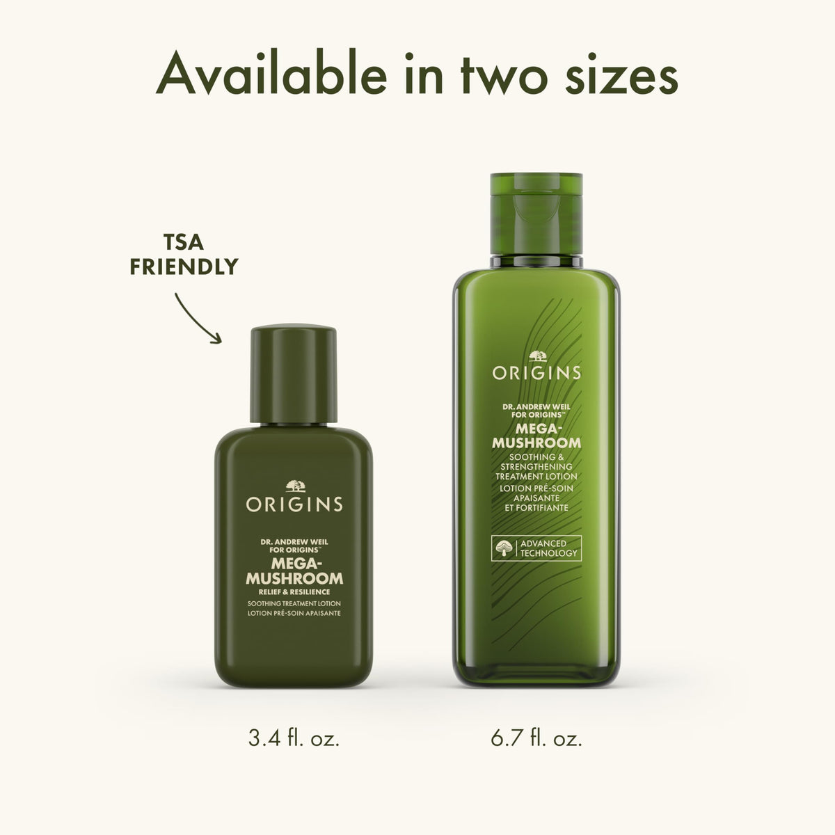 Origins bottle on bathroom shelf in lifestyle setting for calming ritual