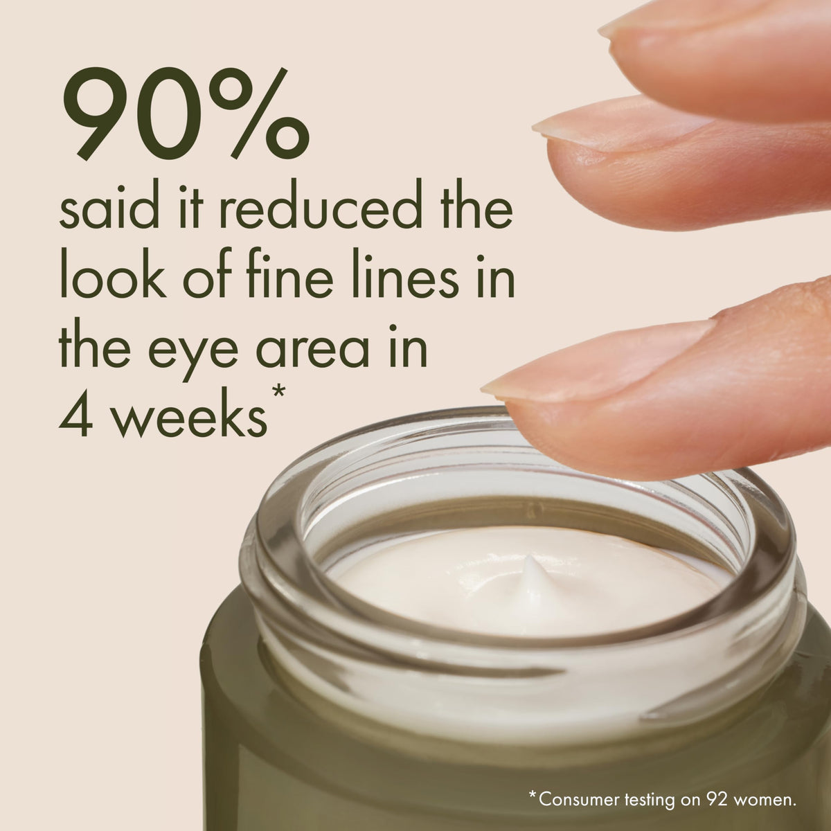 Origins Plantscription cream texture close-up showing smooth formula for quick absorption