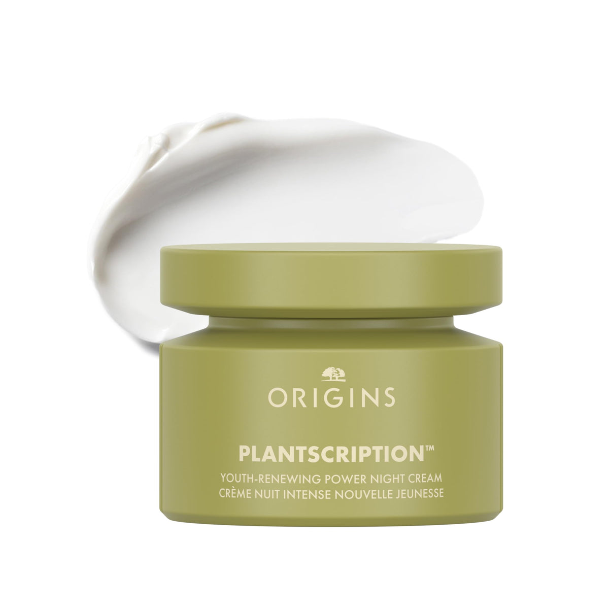 Origins Plantscription front jar showing packaging and size benefit