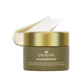 Origins Plantscription front jar showing brand and product for visible line reduction