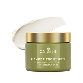 Origins Plantscription front of tube showing product name and size benefits
