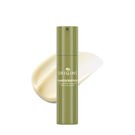 Origins front packaging showing bottle and box, clear branding and product benefit